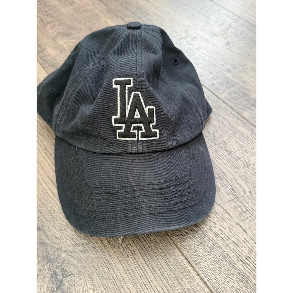 47 Brand Los Angeles Dodgers Baseball Cap Size 1 Black Embroidered Fitted Hat